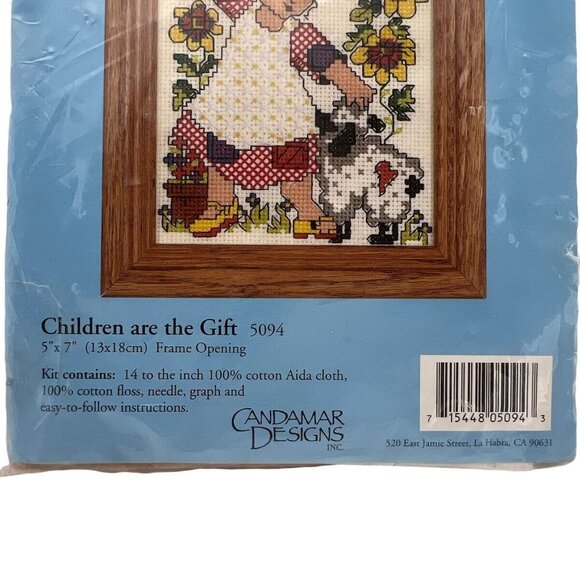 Children Are The Gift Counted Cross Stitch Kit 5"x7" Candamar Designs 5094 Inclu - Picture 3 of 4